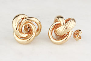 RETRO JUMBO KNOT EARRINGS 9ct GOLD