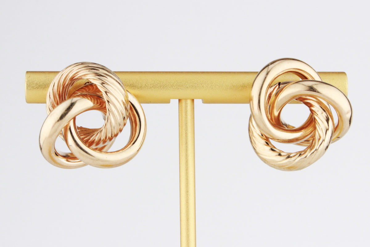 RETRO JUMBO KNOT EARRINGS 9ct GOLD