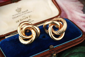 RETRO JUMBO KNOT EARRINGS 9ct GOLD