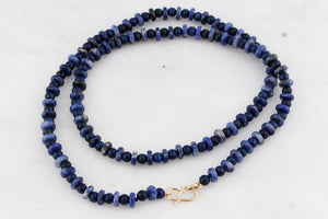 BESPOKE LAPIS LAZULI & SODALITE NECKLACE 9ct GOLD