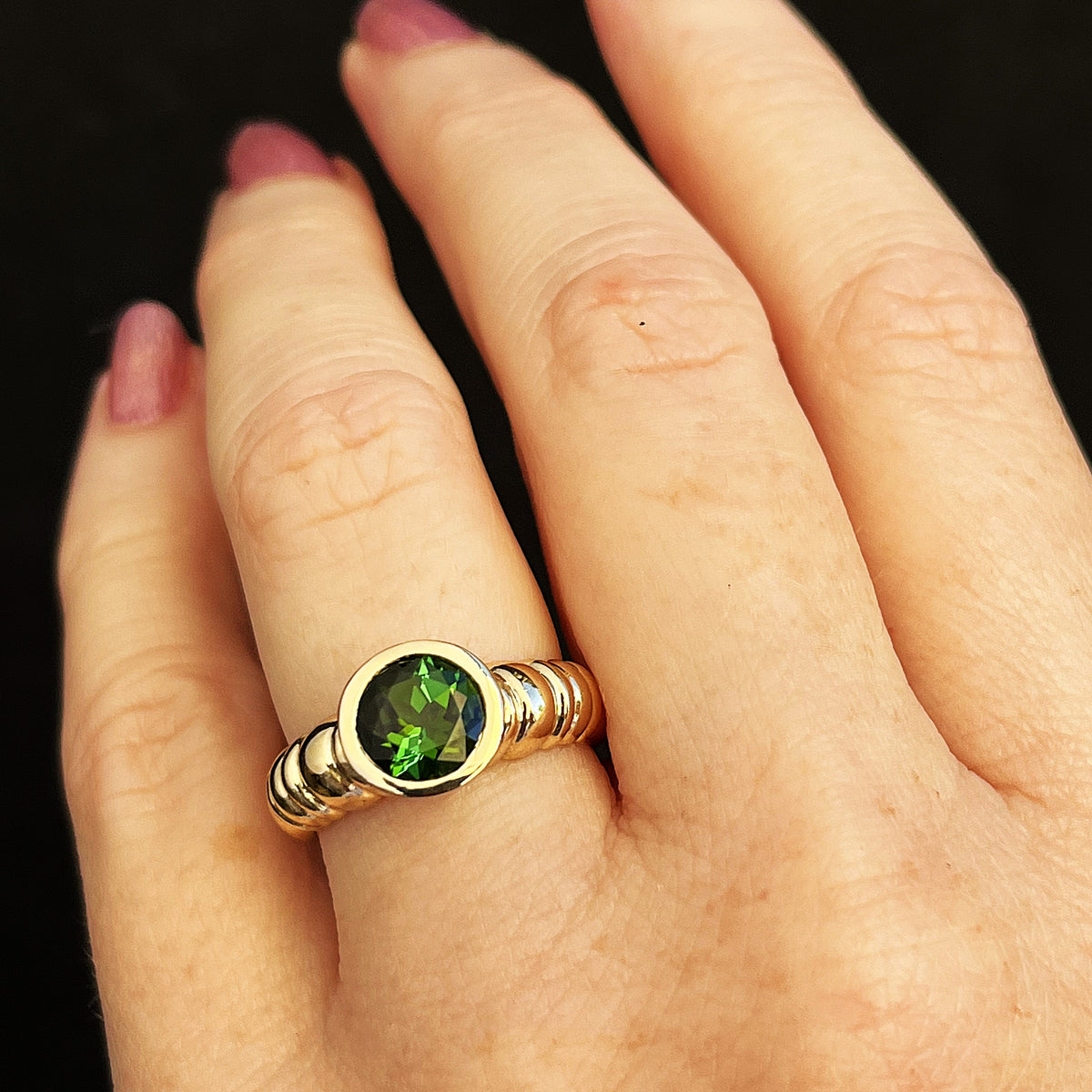 CUSTOM 1.60ct TOURMALINE RING 9ct GOLD