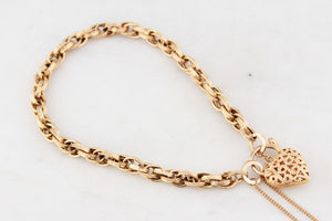 ANTIQUE EDWARDIAN ETCHED BRACELET 9ct GOLD