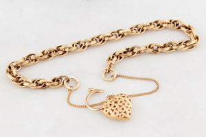 ANTIQUE EDWARDIAN ETCHED BRACELET 9ct GOLD