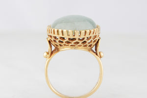 VINTAGE c1940’s 14.40ct JADEITE RING 18ct GOLD