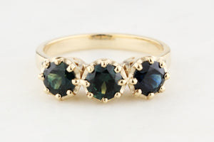 PARTI SAPPHIRE TRILOGY RING 9ct GOLD