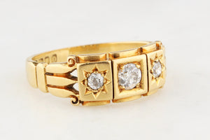 VICTORIAN DIAMOND TRILOGY RING LONDON 1889