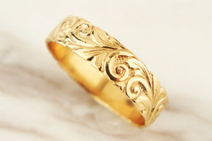 ‘THE HAZEL’ - ANTIQUE STYLE FILIGREE BAND