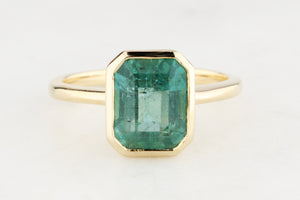 CUSTOM 2.75ct EMERALD RING 10ct GOLD