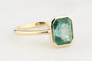 CUSTOM 2.75ct EMERALD RING 10ct GOLD