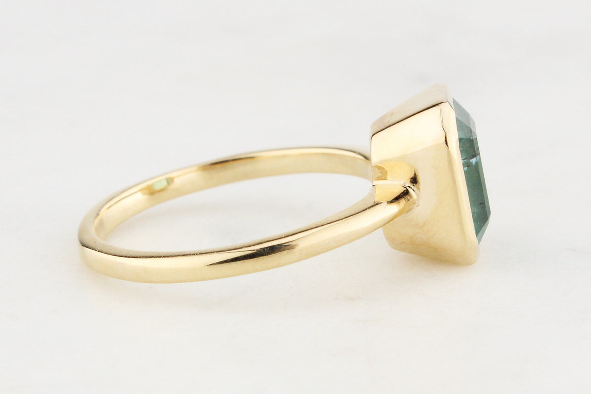 CUSTOM 2.75ct EMERALD RING 10ct GOLD
