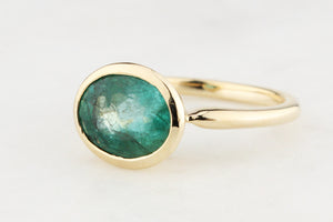 CUSTOM 2.30ct EMERALD RING 10ct GOLD