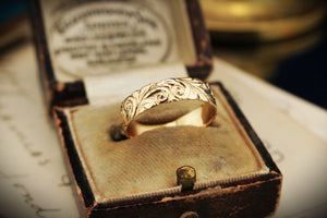 ‘THE HAZEL’ - ANTIQUE STYLE FILIGREE BAND