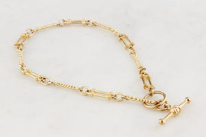 VINTAGE FANCY LINK BRACLET 9ct GOLD