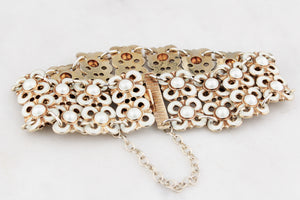 MID-CENTURY STERLING SILVER DAVID ANDERSON ENAMEL BRACELET