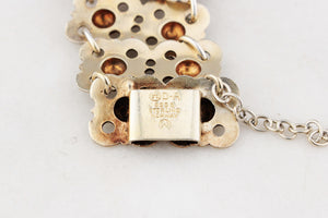 MID-CENTURY STERLING SILVER DAVID ANDERSON ENAMEL BRACELET