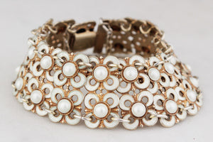MID-CENTURY STERLING SILVER DAVID ANDERSON ENAMEL BRACELET