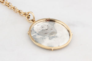 ANTIQUE ART NOUVEAU 1901 SILVER & GOLD PENDANT