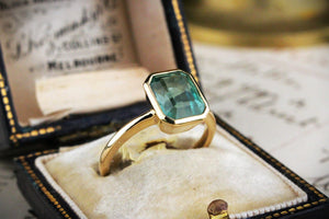 CUSTOM 2.75ct EMERALD RING 10ct GOLD