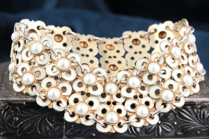 MID-CENTURY STERLING SILVER DAVID ANDERSON ENAMEL BRACELET