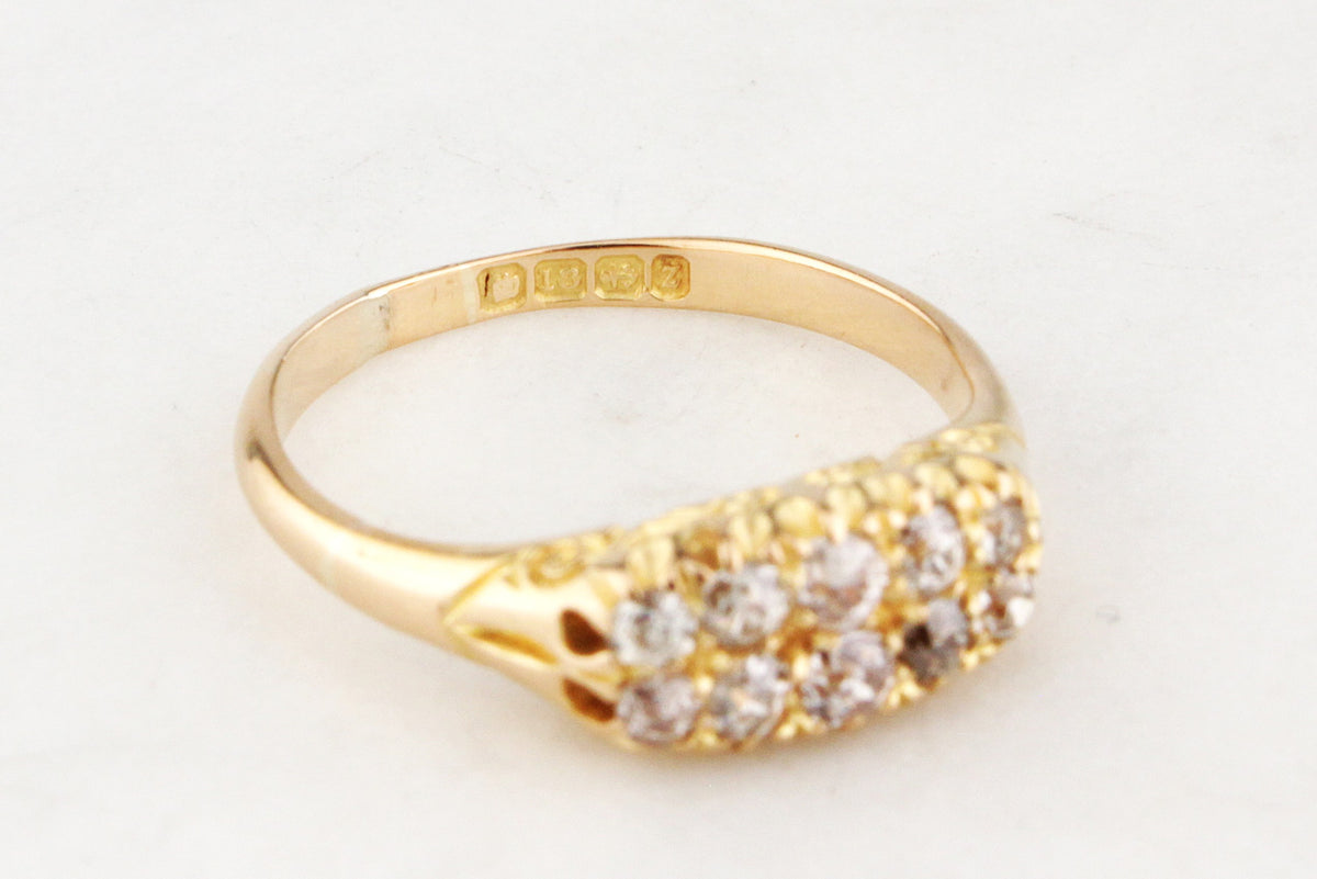 VICTORIAN 1899 DIAMOND RING 18ct GOLD