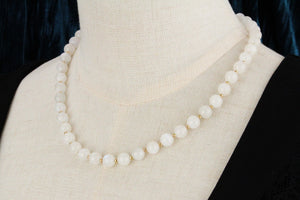 MOONSTONE & GOLD BEAD NECKLACE 14ct GOLD