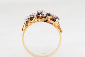 MID-CENTURY DIAMOND RING 18ct GOLD & PALLADIUM