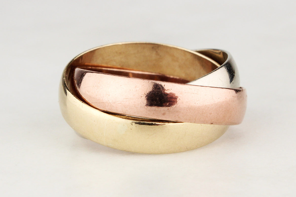 VINTAGE RUSSIAN WEDDING BANDS 9ct GOLD