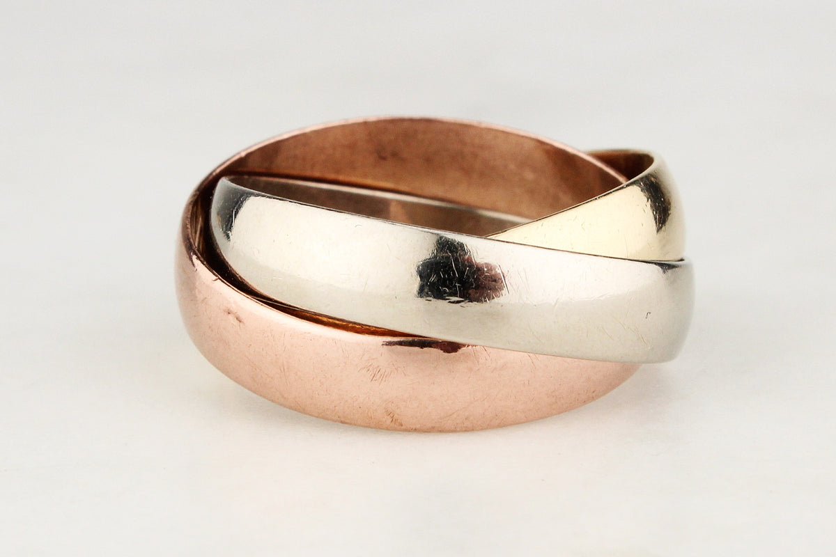 VINTAGE RUSSIAN WEDDING BANDS 9ct GOLD