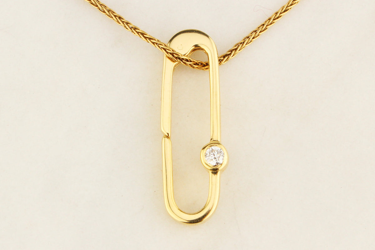 DIAMOND SET PENDANT BALE/EXTENDER 10ct GOLD