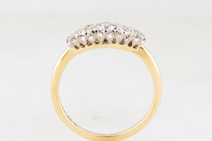 ANTIQUE EDWARDIAN c1900 .75ct SEVEN STONE DIAMOND RING 18ct GOLD & PALLADIUM