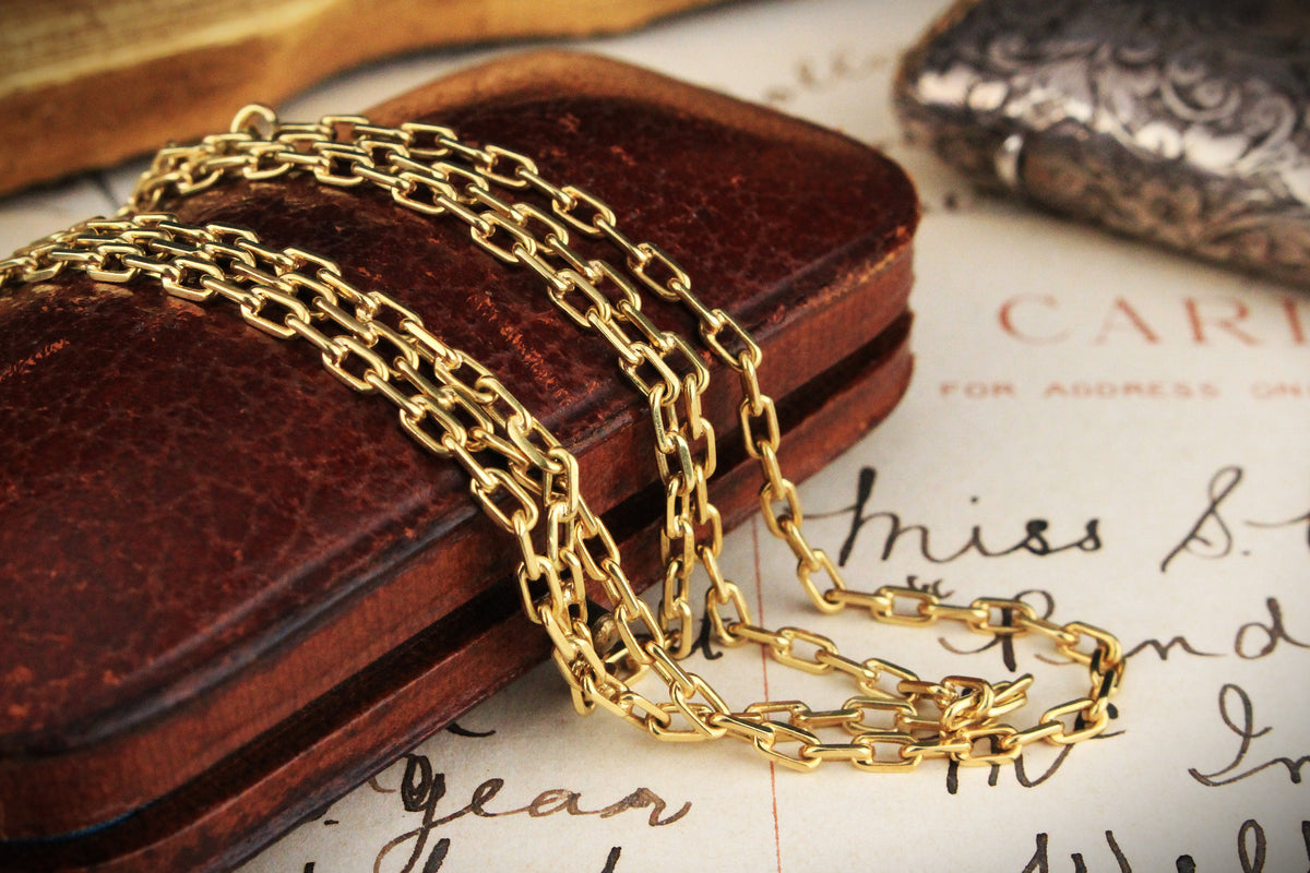 VINTAGE 10.78g PAPER-LINK CHAIN 18ct GOLD