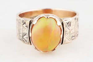 ANTIQUE VICTORIAN c1880’s FIRE OPAL RING 15ct GOLD