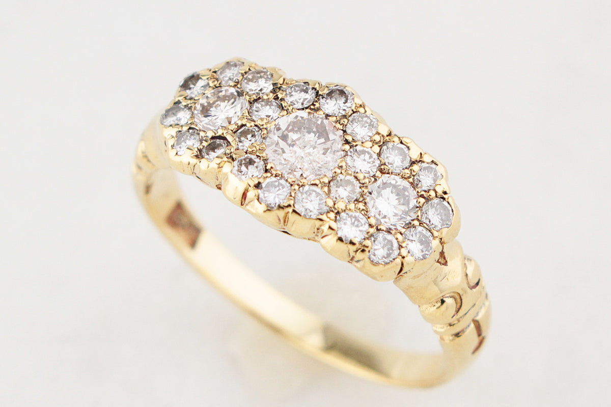 ANTIQUE EDWARDIAN c1918 1.00ct DIAMOND RING 18ct GOLD