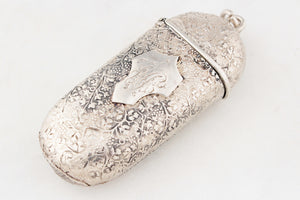 ANTIQUE VICTORIAN 1879 VESTA CASE STERLING SILVER