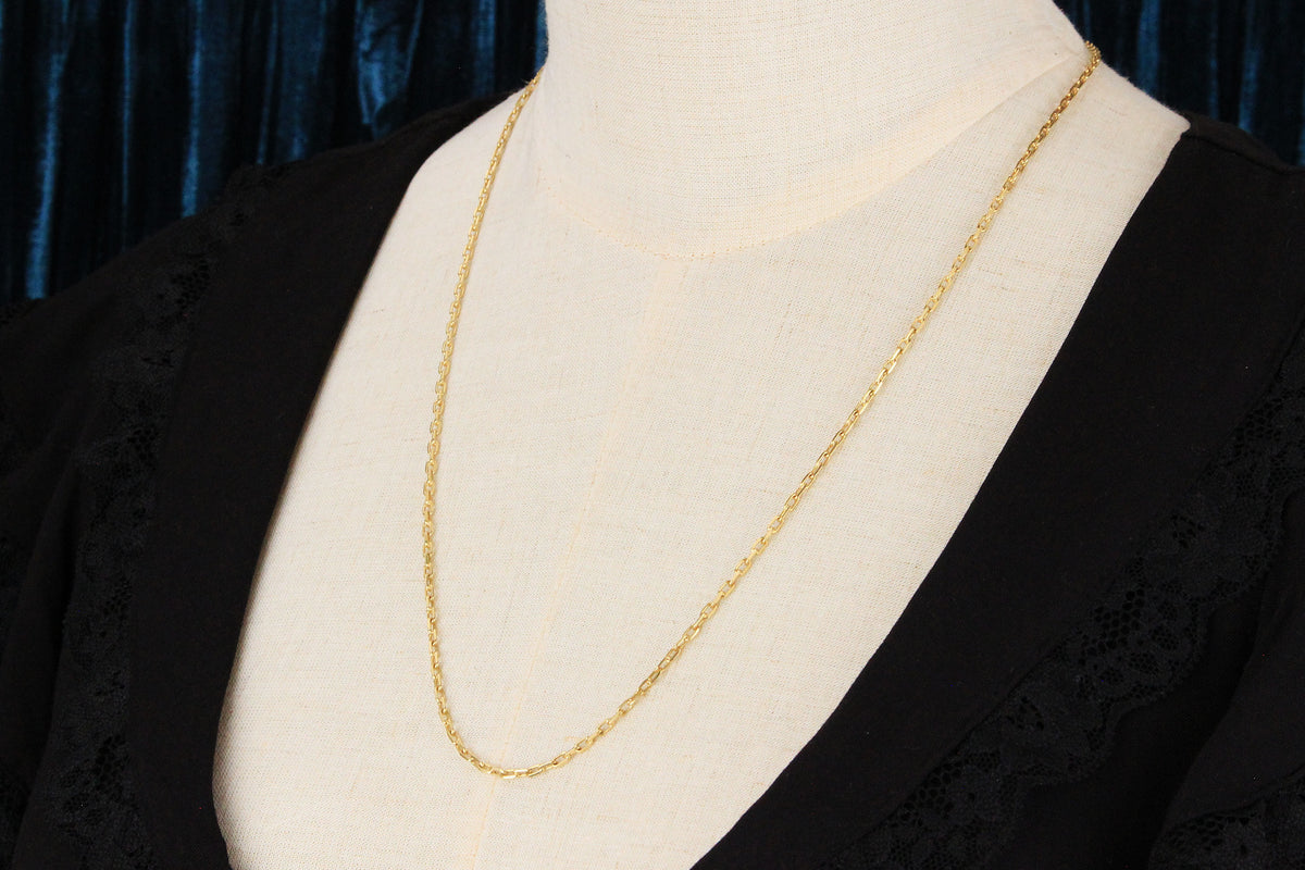 VINTAGE 10.78g PAPER-LINK CHAIN 18ct GOLD
