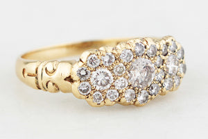 ANTIQUE EDWARDIAN c1918 1.00ct DIAMOND RING 18ct GOLD