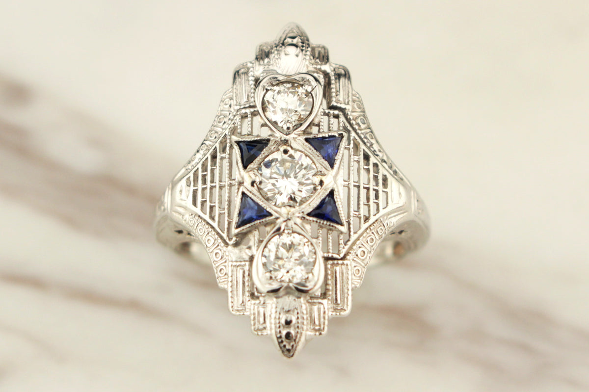 ART DECO C1920 70ct DIAMOND SAPPHIRE RING 18ct YELLOW GOLD Rock   IMG 6570 Bb508242 875c 47a8 Bb96 D9e6f4ba7058 1200x 