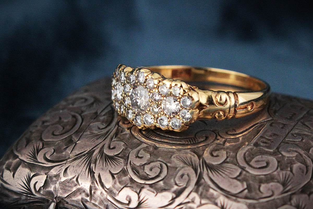 ANTIQUE EDWARDIAN c1918 1.00ct DIAMOND RING 18ct GOLD