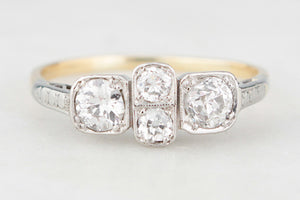 ANTIQUE ART DECO DIAMOND RING 18ct GOLD