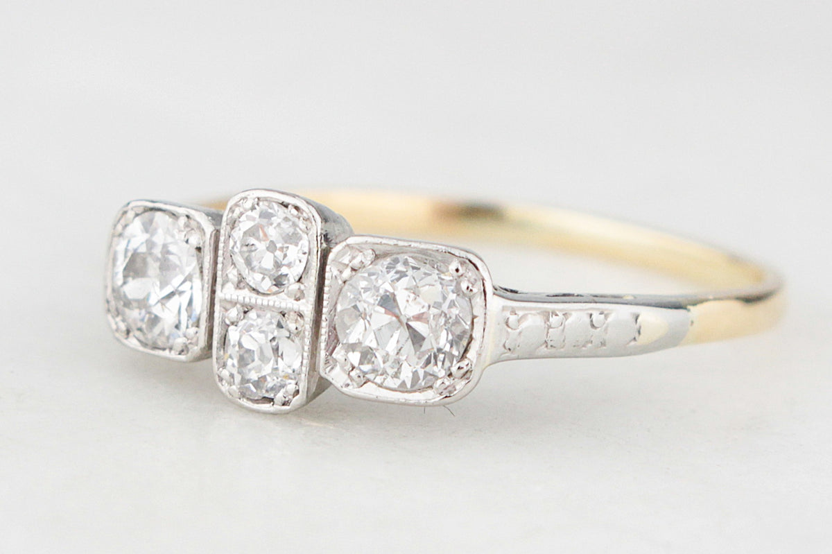 ANTIQUE ART DECO DIAMOND RING 18ct GOLD