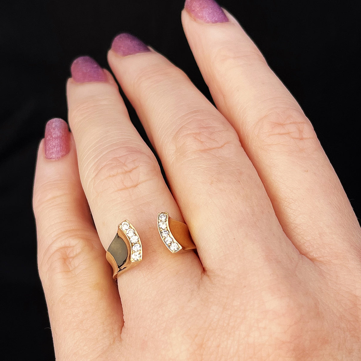 RETRO MID CENTURY c1960 DIAMOND RING 14ct GOLD