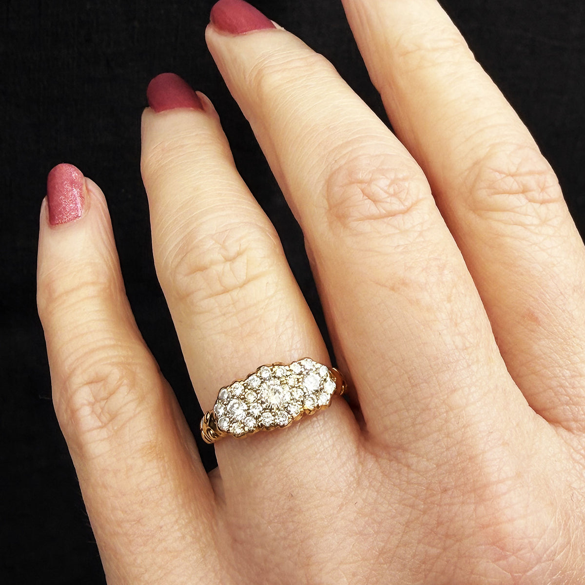 ANTIQUE EDWARDIAN c1918 1.00ct DIAMOND RING 18ct GOLD