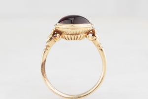VICTORIAN STYLE PYROPE GARNET RING 9ct GOLD
