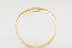 ANTIQUE VICTORIAN 1889 DIAMOND RING 15CT GOLD