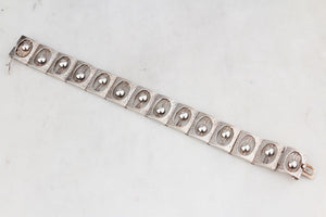 MID-CENTURY 1971 STERLING SILVER BRUTALIST BRACELET