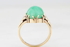 VINTAGE c1940’s JADE RING 14ct GOLD