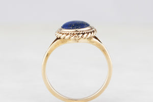 RETRO 1988 LAPIS LAZULI RING 9ct GOLD
