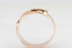 ANTIQUE EDWARDIAN BUCKLE RING 9ct GOLD