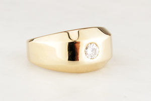 VINTAGE UNISEX DIAMOND BAND 14ct GOLD