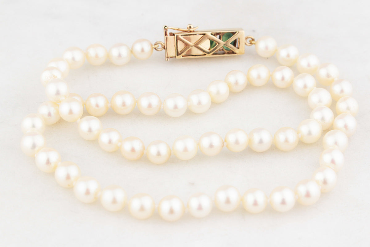 BESPOKE 2.88ct SAPPHIRE & PEARL NECKLACE 14ct GOLD